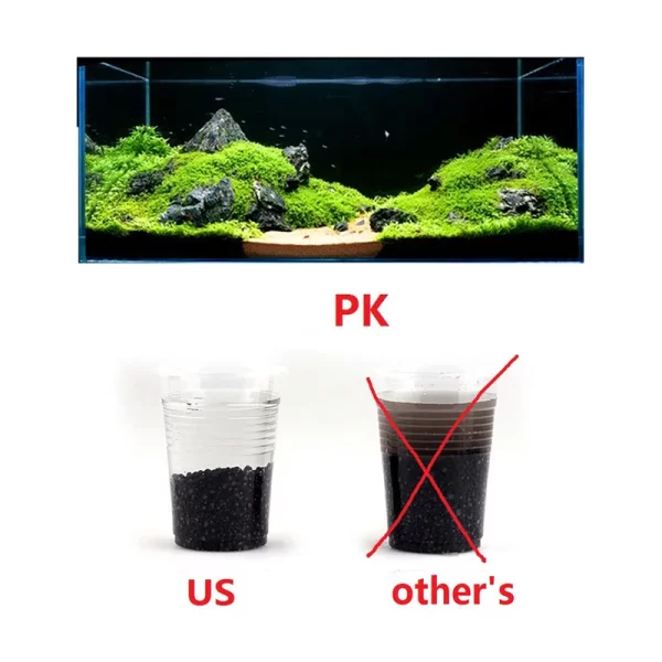 Bag of 100g smooth black aquarium gravel.