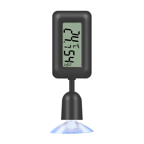 Reptile thermometer showing temperature and humidity readings