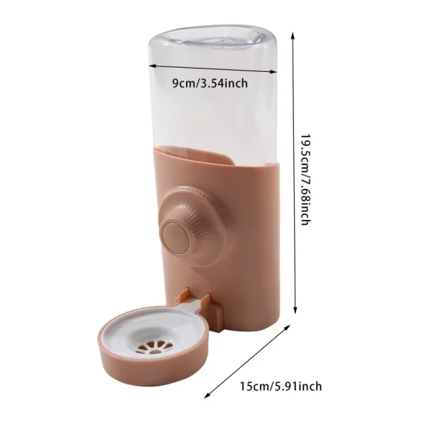 Pink coloured rabbit water bottle