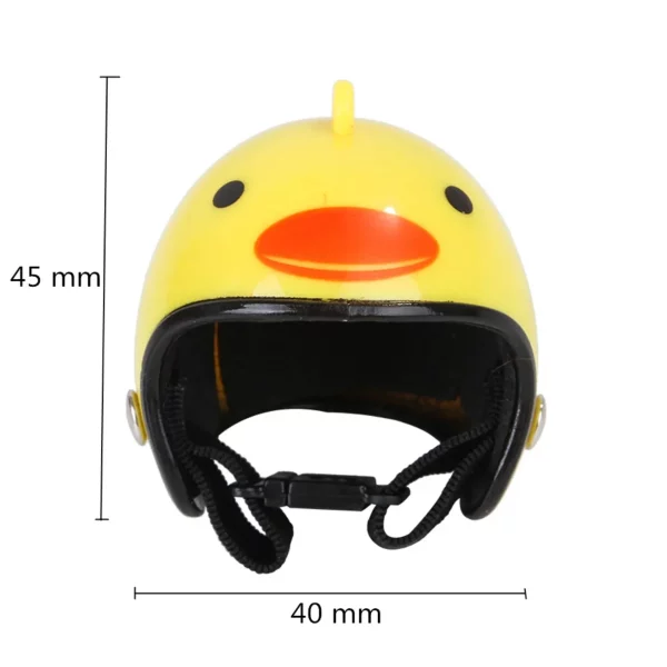 Close-up of a bird helmet showing its plastic construction and pattern