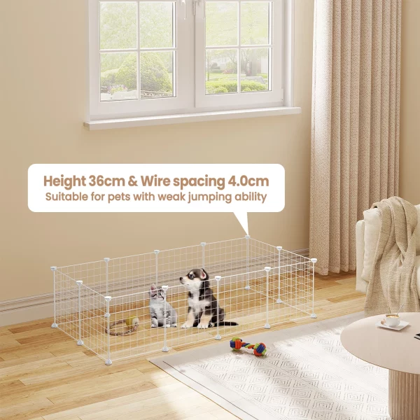Guinea pig in small animal enclosure, spacious indoor playpen, pet safety