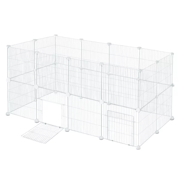 DIY small animal enclosure, assembled configuration, pet play area
