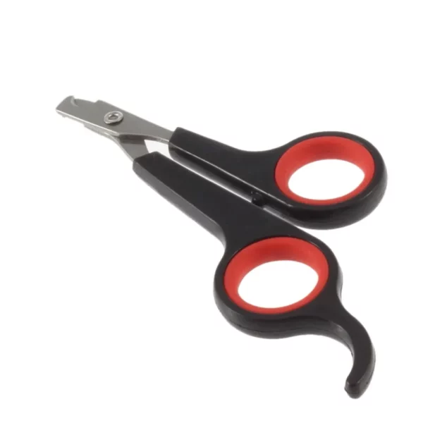 Pet nail clippers, close-up of sharp blades, grooming tool