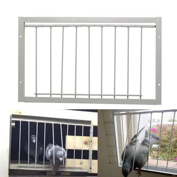 Another angle of the wire frame entrance for a pigeon loft