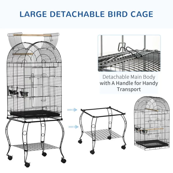Full perspective of the large bird aviary, emphasizing its size and suitability for indoor or outdoor placement.