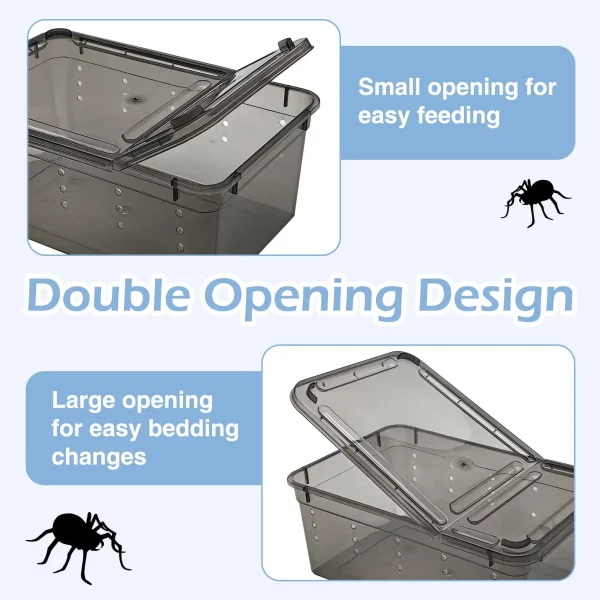 Clear plastic reptile enclosure for visibility