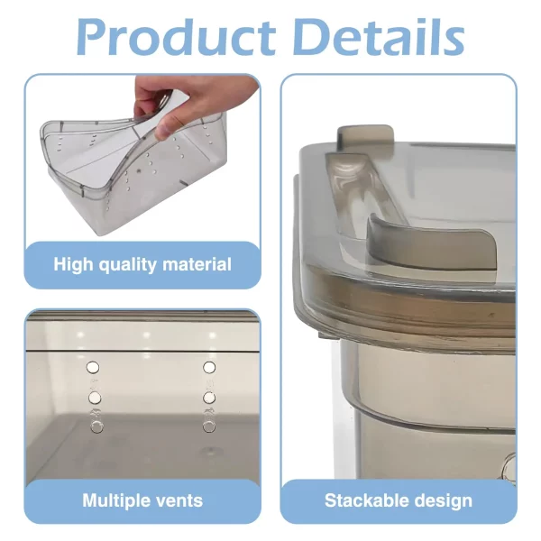 Reptile transport container with secure latch