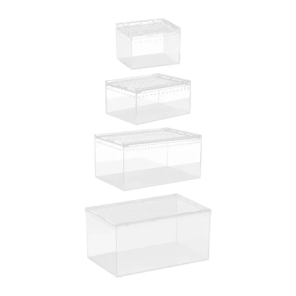 Top view of the clear acrylic reptile enclosure