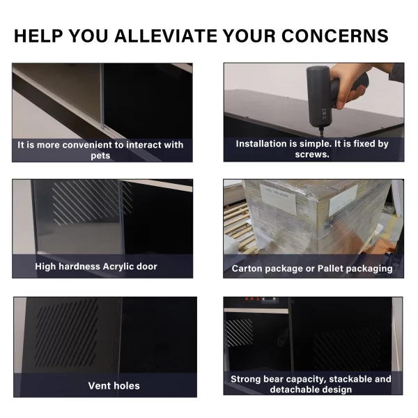 Stackable PVC reptile enclosure setup