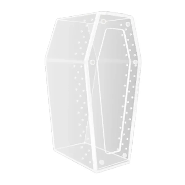 Acrylic jumping spider enclosure, top view, secure lid