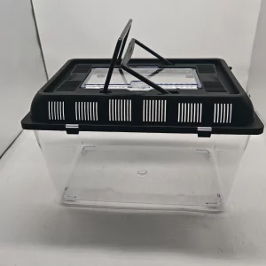 Acrylic jumping spider enclosure, material texture close-up