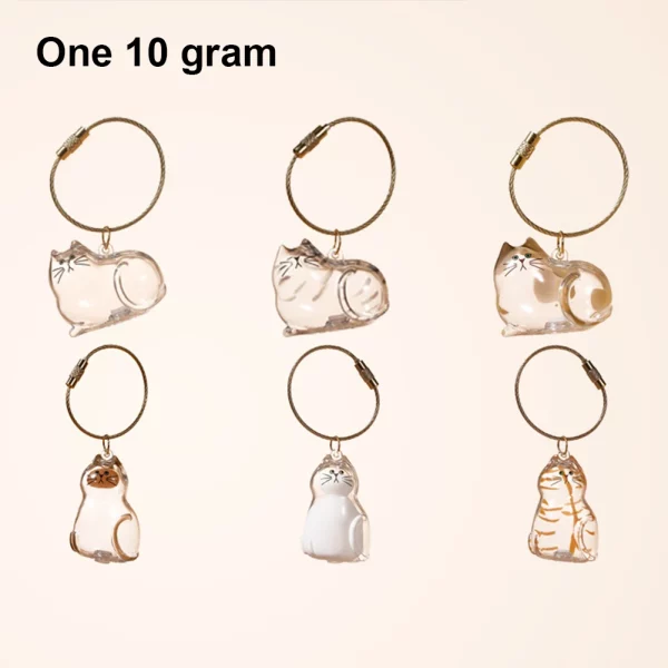 Collection of transparent pet fur capsules, highlighting their clarity.