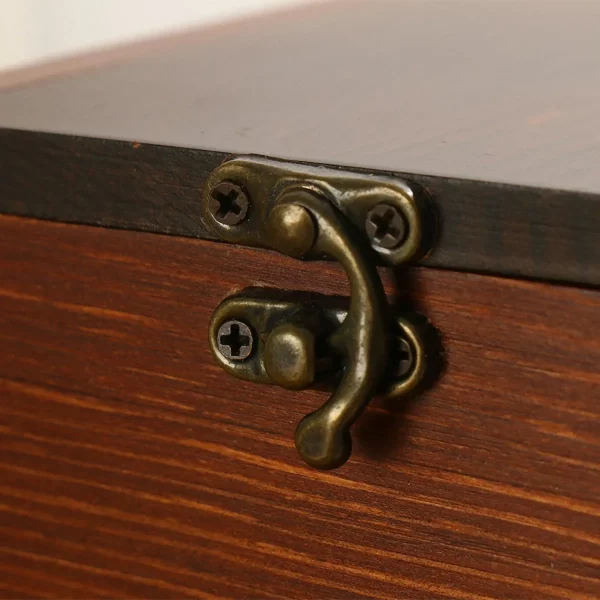 Close-up of solid wood pet urn detailing craftsmanship