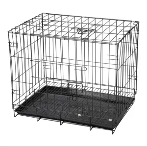 2 Doors Wire Dog Puppy Crate Cat Cage with Plastic Tray W 50 cm, UNITED KINGDOM