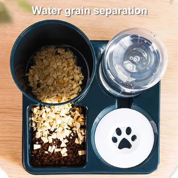 Side profile of the 2-in-1 pet feeder and water dispenser
