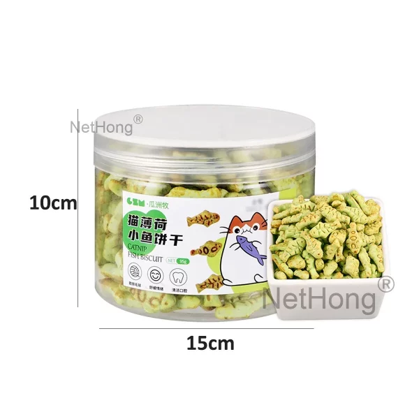 Two packages of natural cat treats, showcasing packaging.