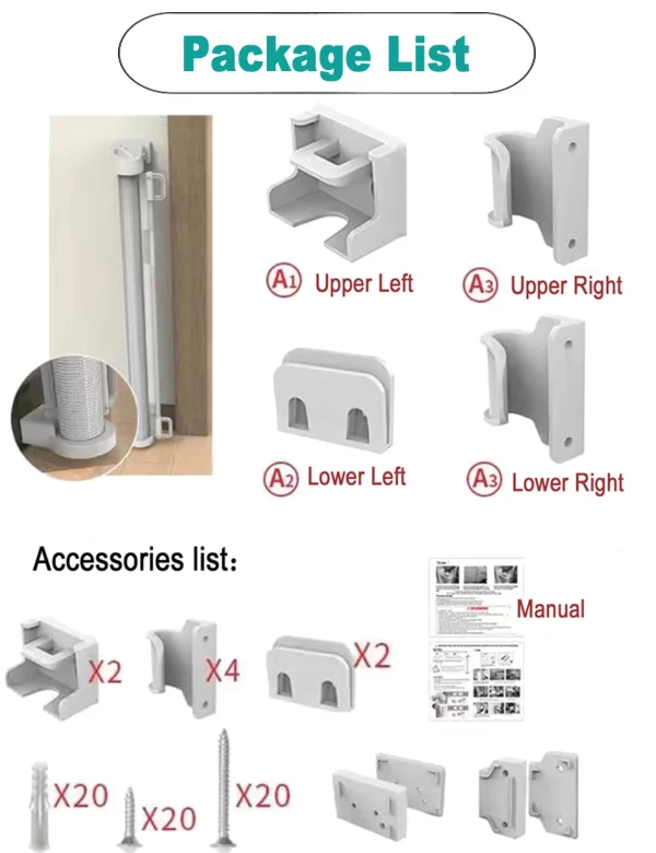 Retractable safety gate installed at the bottom of a staircase