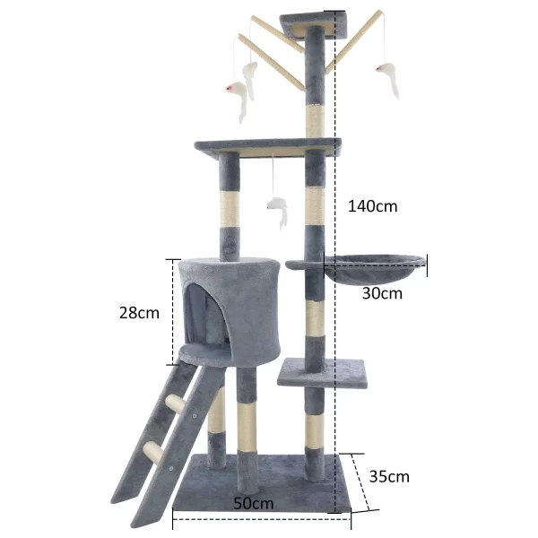 Cat Tree Cat Climbing Frame Kitten Scratching Post Activity Centre Cat Nest Cat Climbing Tower Sisal Scratching Post