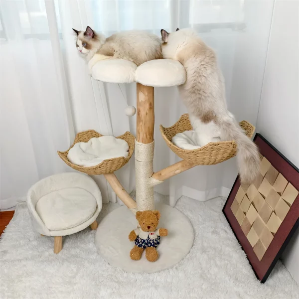 Another angle of the cat tree, highlighting its multi-level design