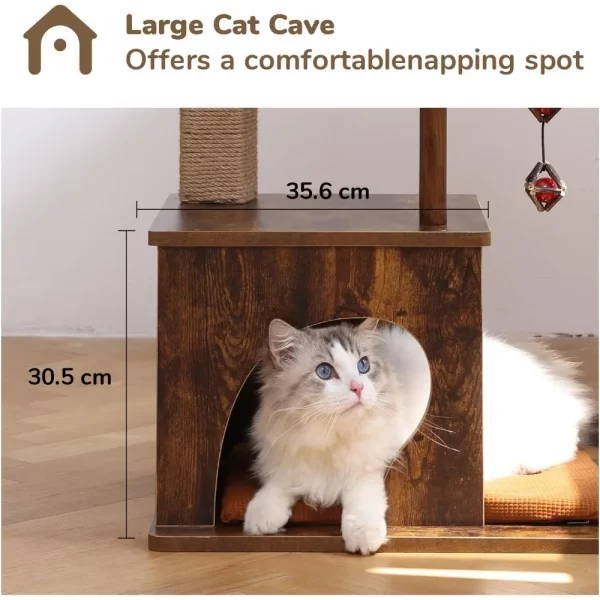 Full view of the 136cm cat tree showing all levels