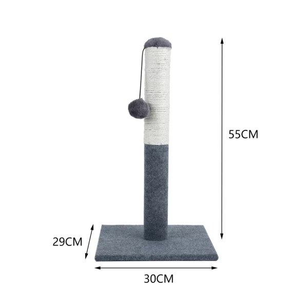 Detailed view of the sisal cat scratcher construction