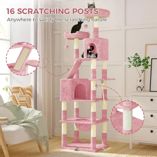 Cat condo demonstrating stability with reinforcing clips at the base