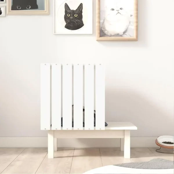 Close-up of the white cat house texture and wood grain