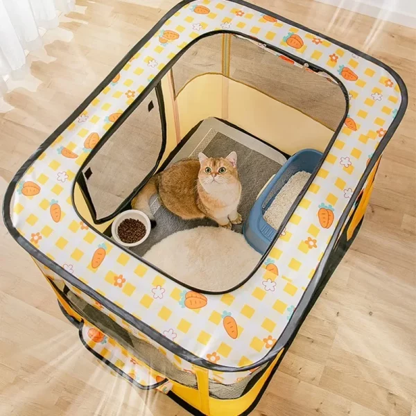Folded view of the portable pet cage