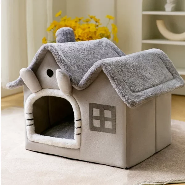 Close-up of the soft, plush texture of the pet bed