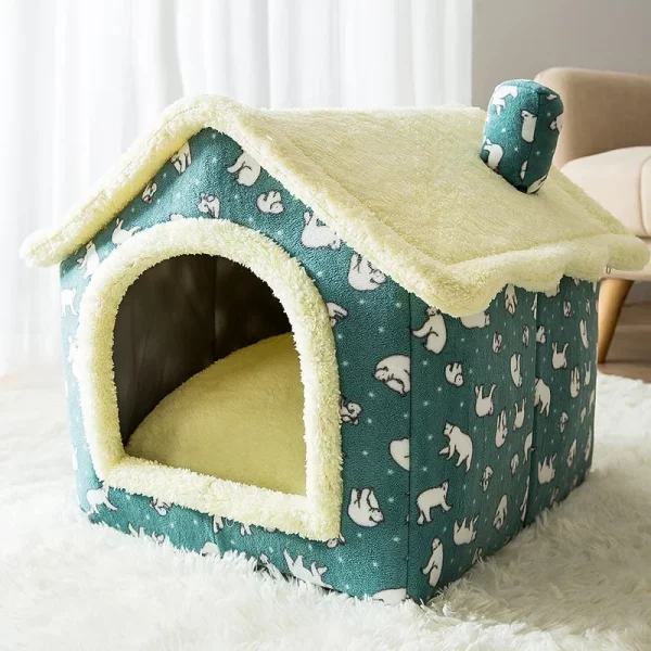 Detail shot highlighting the stitching and construction of the pet bed