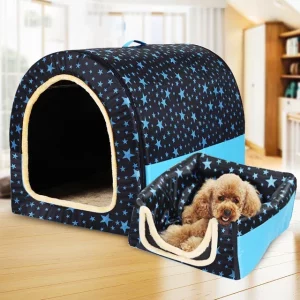 Warm Dog House Cat's House Lounge For Cats Medium Small Dog Indoor Warm Foldable Washable Puppy Booths Travelling Pet