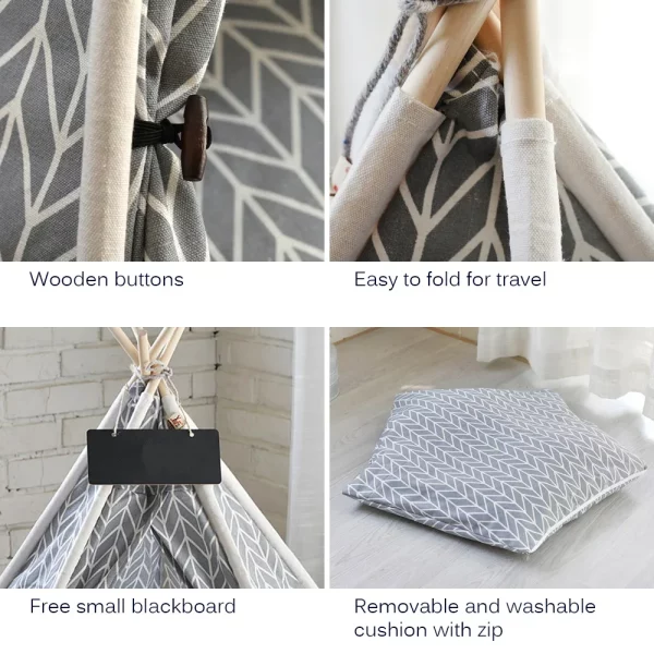 Various colour and pattern options for the pet tent house dog bed
