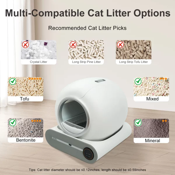 The included litter mat and trash bag roll for the self-cleaning cat litter box