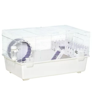 2 Tier Hamster Cage with Exercise Wheel Water Bottle and Ladder for Small Pets Safe and Spacious Habitat, As pictures