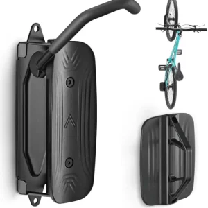 Rotating Bike Wall Mount Hanger Alloy Steel Wall Mount Vertical Bike Rack Holds Up to 66lbs for Garage Black, UNITED