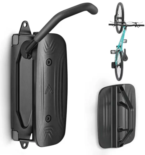 Rotating Bike Wall Mount Hanger Alloy Steel Wall Mount Vertical Bike Rack Holds Up to 66lbs for Garage Black, UNITED