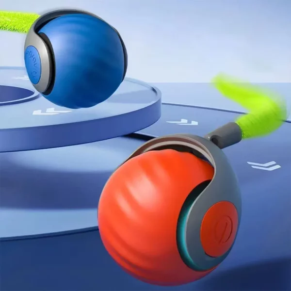 Side view of the smart pet electric toy ball, showcasing its modern, durable construction.