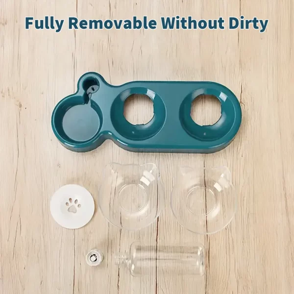 Pet feeder base with anti-slip feet for stability