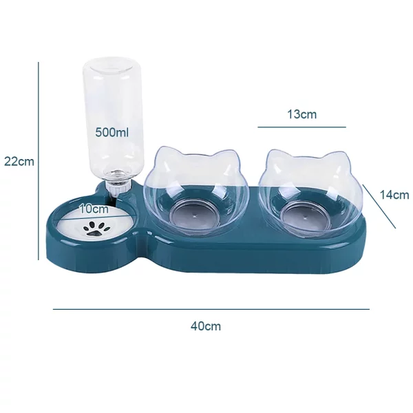 Close-up of the automatic water refill system on the pet feeder