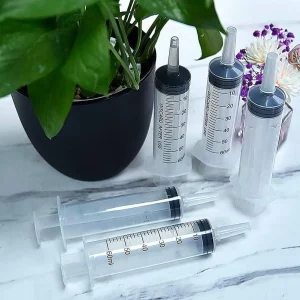 60ml Measuring Syringe Glue Filling Liquid Syringe Nutrient Sterile Without Needle Watering Refilling for Animal Food