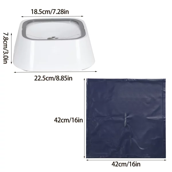 Pet water bowl with non-slip base, demonstrating stability
