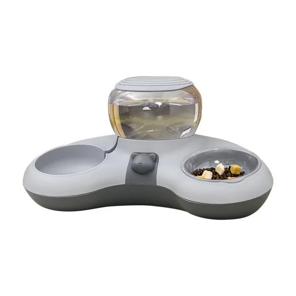 2 In 1 Automatic Cat Water Dispenser Anti Slip Dish Bowls 1.4L Water Tank Auto Water Drinker Feeder Bowl Pet Supplies,