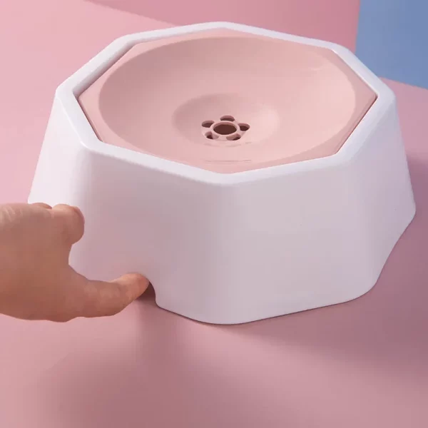 Disassembled parts of the anti-splash dog water bowl for easy cleaning