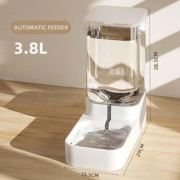 HOOPET Dog Feeder Cat Automatic Feeding Water Bowl Transparent Pet Food Storage Dispenser Container Puppy Kitten
