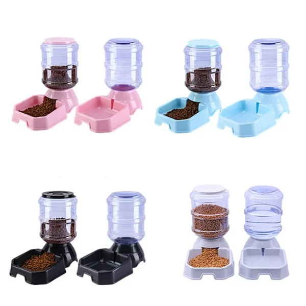 Side profile of the 3.8L pet feeder, highlighting its stable base