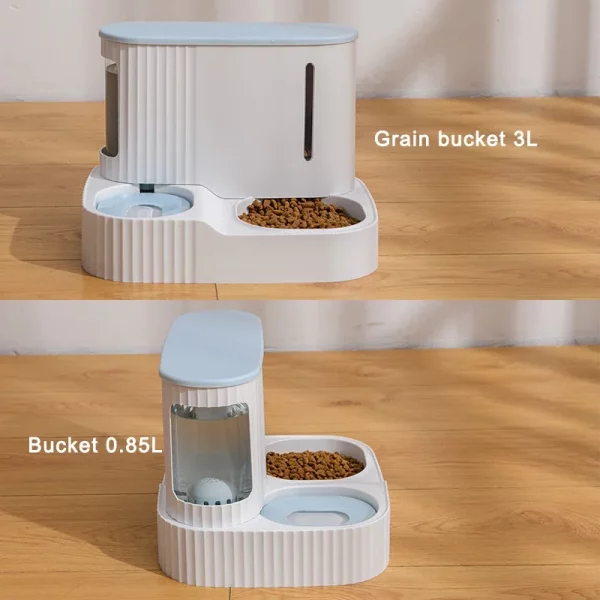 Close-up of the automatic water dispenser mechanism, highlighting the refill spout