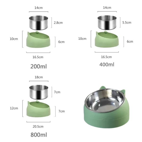 Black coloured base for the raised pet bowl feeder
