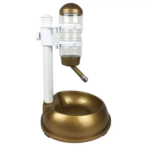 Automatic pet drinker, space-saving design in home setting