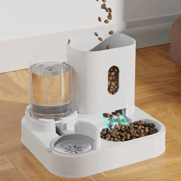 Close-up of the food bowl section of the cat dispenser