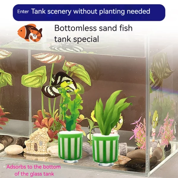 Close-up of hollow, permeable aquarium plant pot design